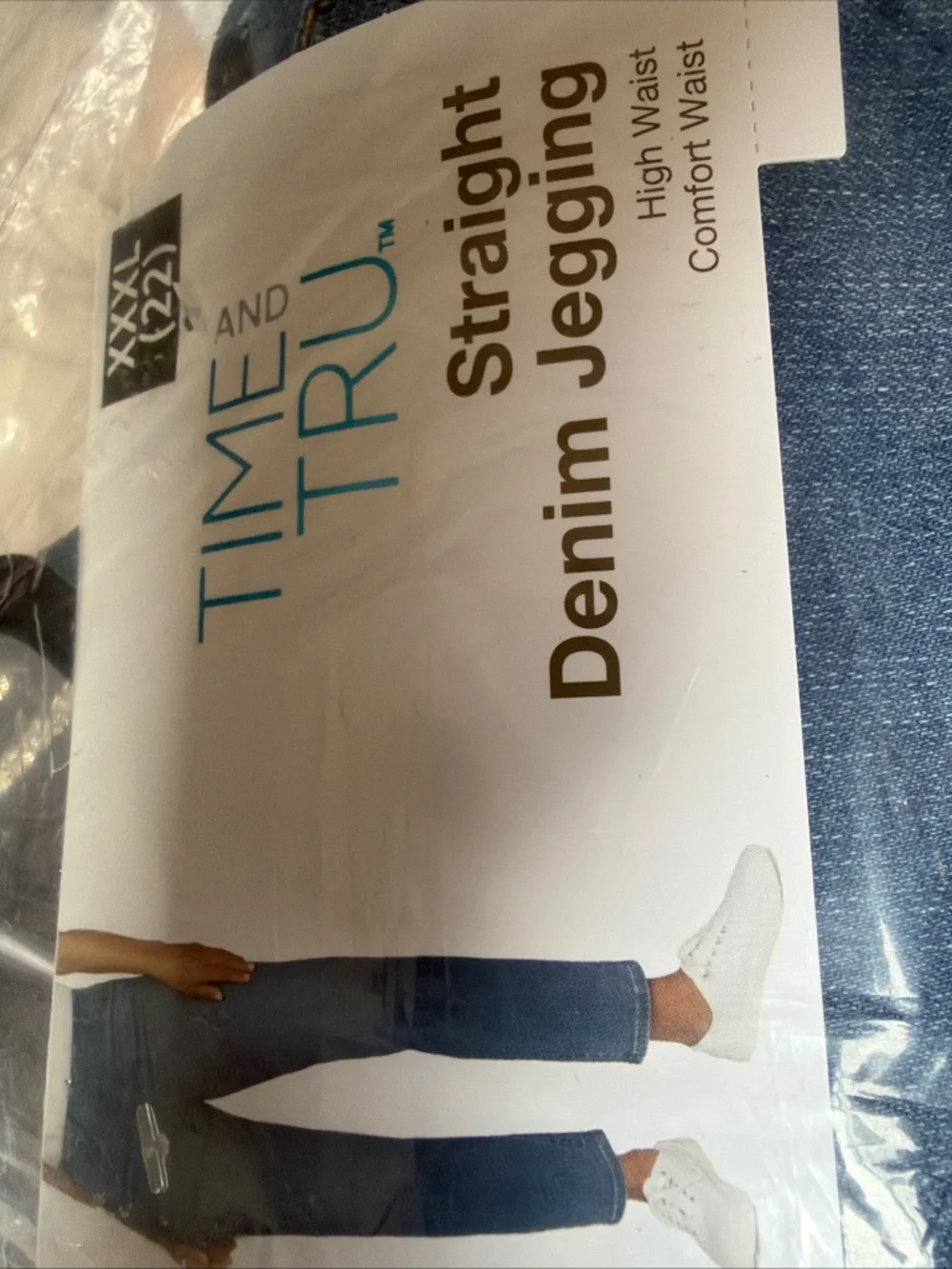 Time and Tru Women’s Medium Wash Straight Leg Denim Jeggings Size XXXL (22) NWT